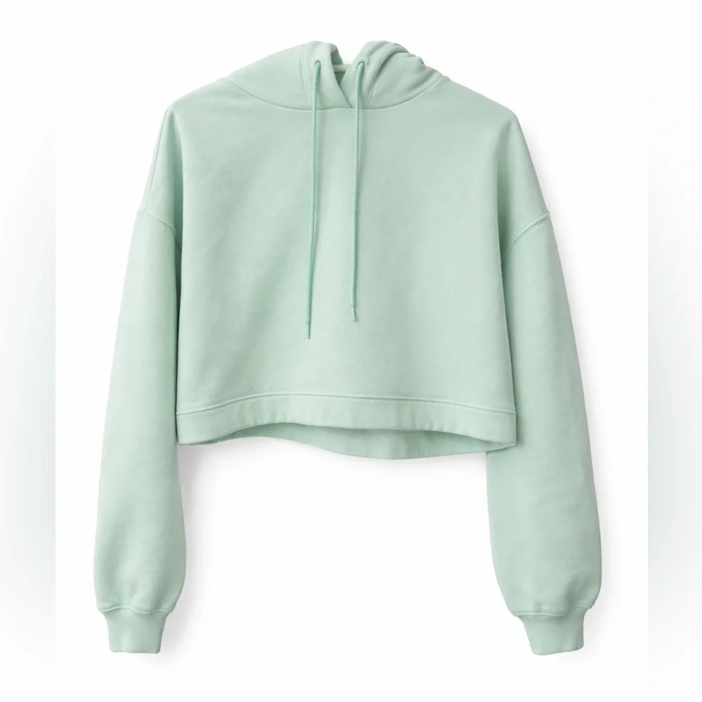 ✨ALO Yoga Cropped Hoodie in Mint - Picture 2 of 5